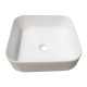 385x385x140mm Bathroom Square Above Counter White Ceramic Wash Basin